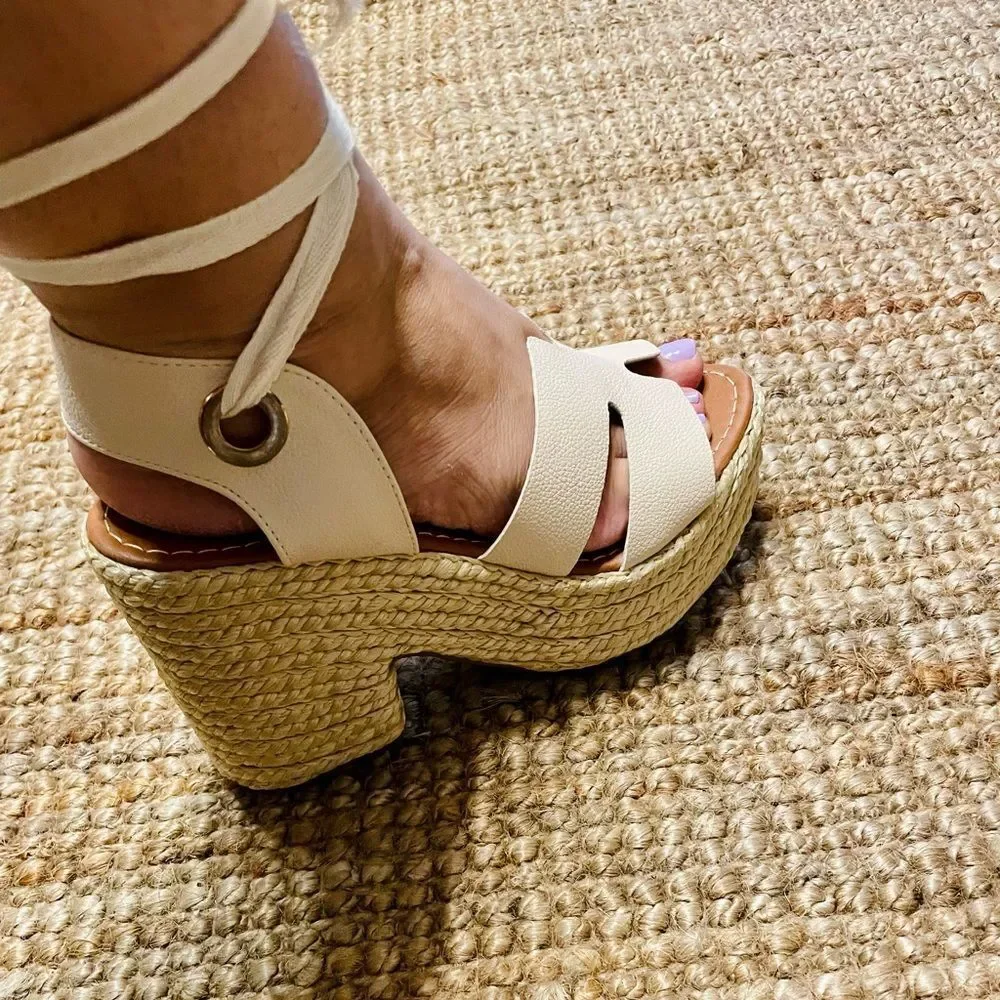 White Platform Wedges - Picture 8 of 8